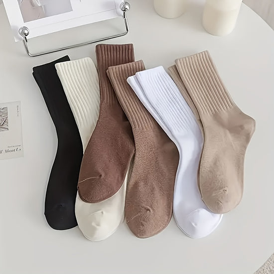 5Pack Womens Breathable MidCalf Socks  Versatile  Cozy